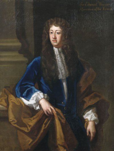 Ritratto di Sir Edward Warner, Governatore della Torre, a mezza figura da Godfrey Kneller